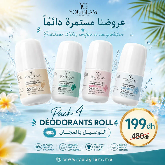 Pack Déodorant Roll – Fraîcheur & Confort (4 produits au choix + 1 offert)