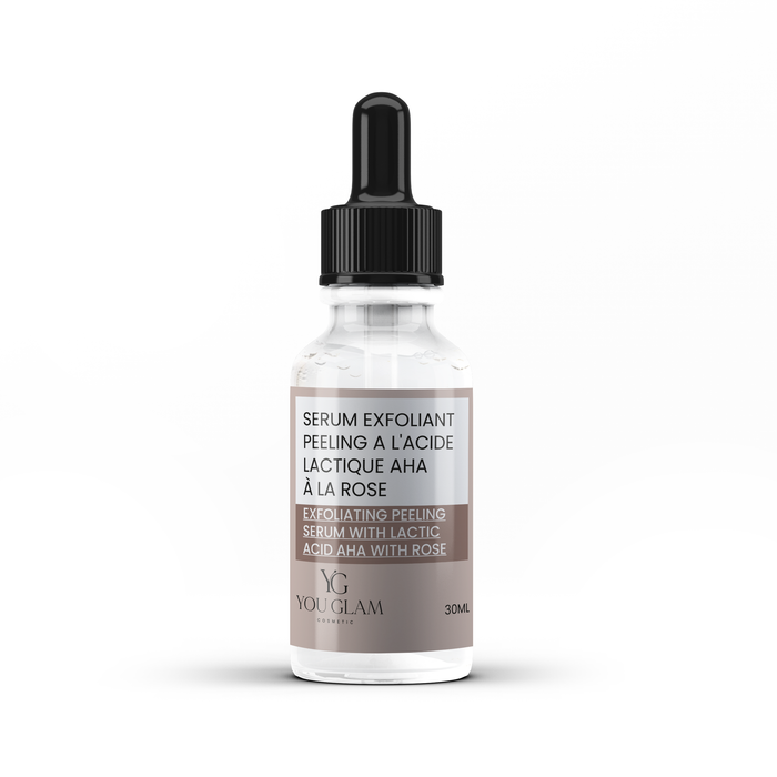 Serum Exfoliant peeling a l'acide lactique AHA à la rose